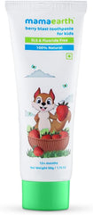 Mamaearth 100% Natural Berry Blast Kids Toothpaste (Fluoride Free, SLS Free, No Artificial Flavours) Best for baby, 50g
