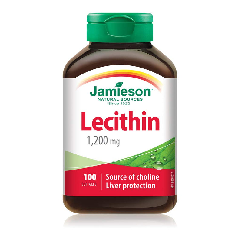 Lecithin 1,200 mg , 100 Softgels - Source of Choline Liver Protection