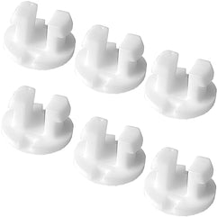 CUTELEC Button Plug 6Pack White Tape Lock Button for Horizontal Blinds Plastic Bottom Rail Ladder Cord