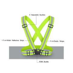 COOLBABY Reflective Vest Gear Unisex Warning Vests Adjustable Laser Safety Band for Night Running Cycling Jogging Walking