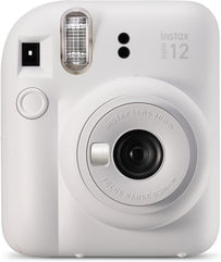 instax mini 12 instant film camera, auto exposure with Built-in selfie lens, Clay White
