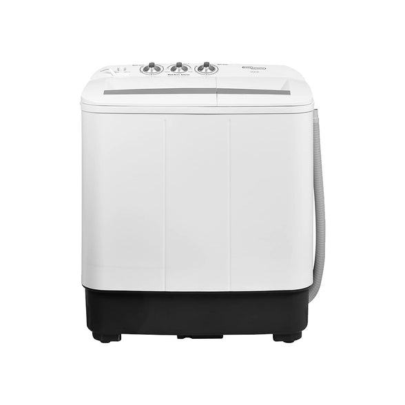 Super General 6 kg Twin-tub Semi-Automatic Washing Machine, White, efficient Top-Load Washer with Lint Filter, Spin-Dry, SGW-60, 73.5 x 51.2 x 100.5 cm, 1 Year Warranty