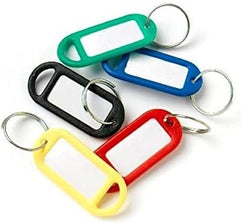 Merriway BH04922 Key Ring Tags Assorted Colours, Set of 7 Piece