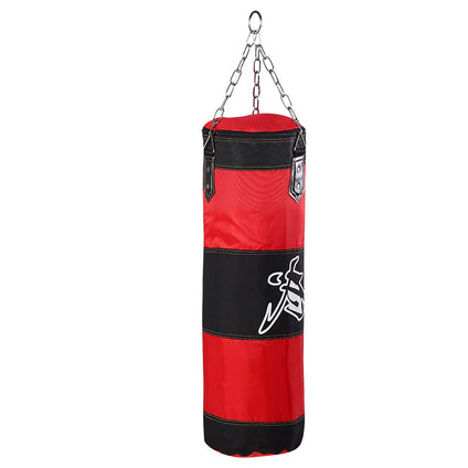 FEIP Empty Punching Bag, Durable Fitness Sandbags Punching Bag Boxing Hanging Punching Bag Empty for Kickboxing for Training for Home for Gym(red, 80cm)