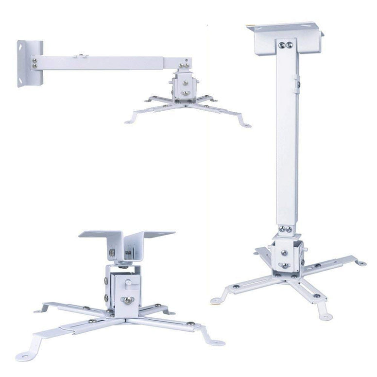 Universal LCD/DLP Adjustable Projector Ceiling Mount Bracket (Silver)