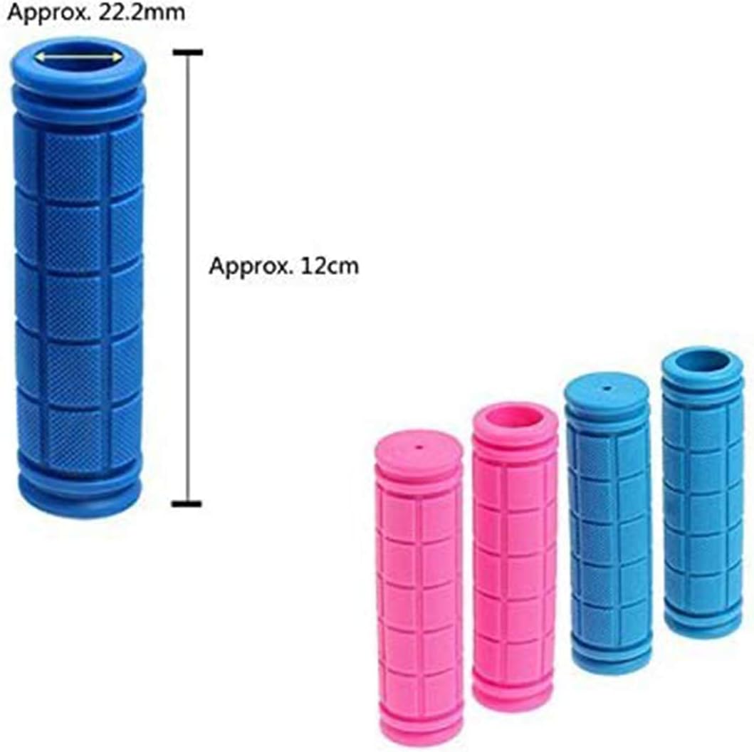 Bicycle Handle Bar Grips DELFINO 4 Pairs Bicycle Handle Bar Grips Mushroom Grips for BMX/MTB/Road Mountain/Boys and Girls Kids Bikes, 4 Colors, Black, Blue, Pink, Purple