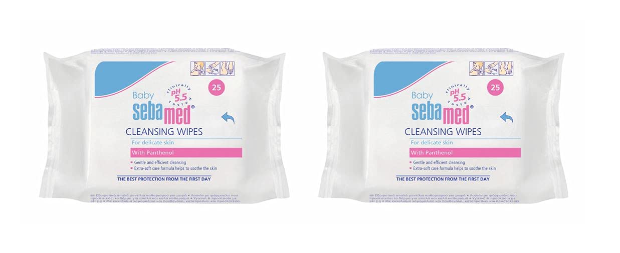 Sebamed Baby Wet Wipes 25's, Pack of 2 (Value Pack)