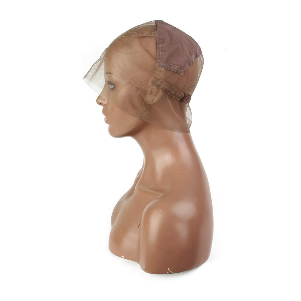 KRN Full Lace Wig Cap Base for Making Wigs with Adjustable Strap Glueless Hairnet Weaving Cap Wig Caps (full lace cap)