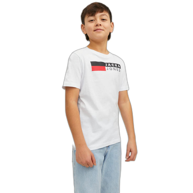 Jack & Jones Boy's Logo Short-Sleeves Play4 JUNIOR T-Shirt 8Y