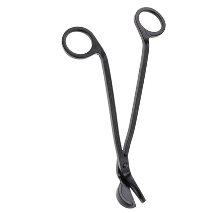 Stainless Steel Candle Wick Trimmer Oil Lamp Trim Scissor Candle Heart Clip Wick Trimmer Scissors Tool (Black)