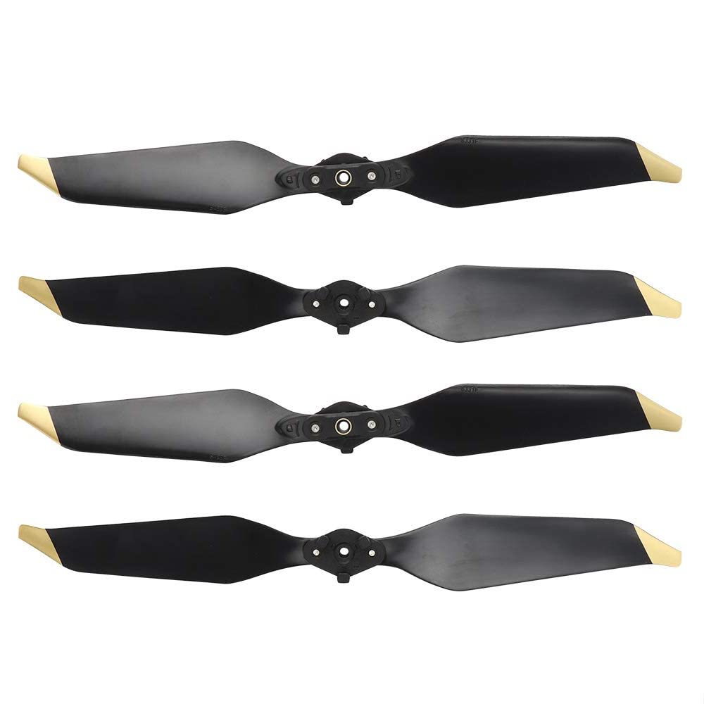 eWINNER 4pcs Propeller Blades for DJI Quadcopter Low Noise Blades Quick Release Flying Wing Blades Drone Accessories (For DJI MAVIC PRO golden stripes)