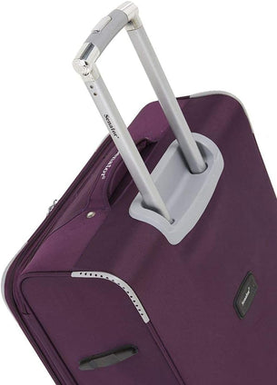 Senator Soft-Shell Luggage Extra Large Size Expandable Lightweight, Check in Size Luggage with Spinner Wheels 4 LL003 (Checked Luggage 32-Inch, Purple)