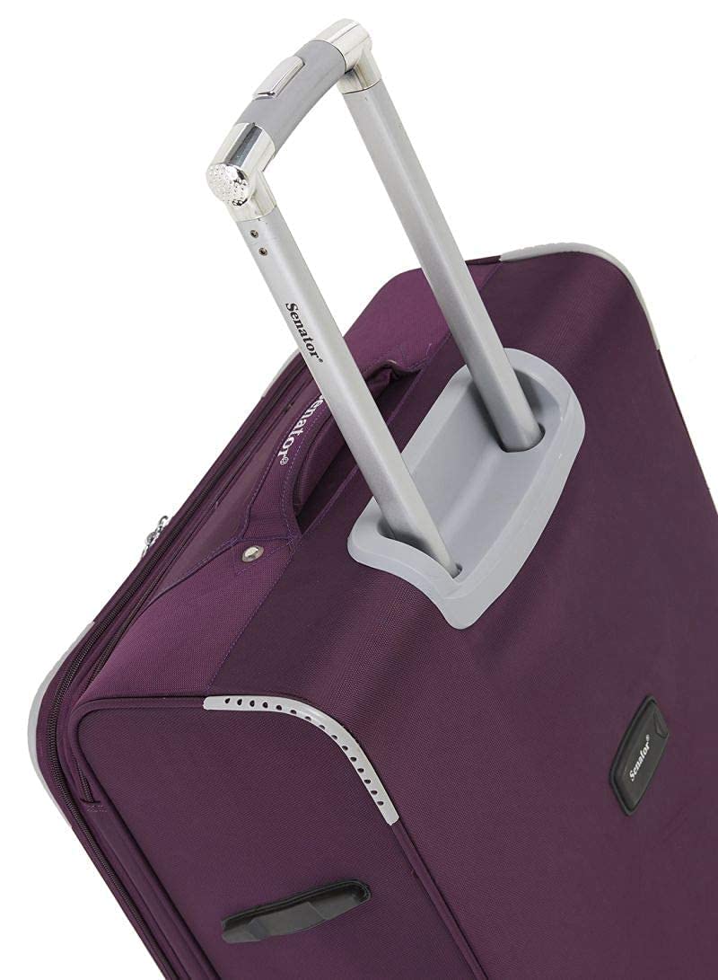 Senator Soft-Shell Luggage Extra Large Size Expandable Lightweight, Check in Size Luggage with Spinner Wheels 4 LL003 (Checked Luggage 32-Inch, Purple)