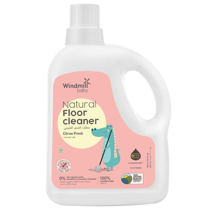 Windmill baby USDA Certified Natural Floor Cleaner, Allergen & Alcohol Free, Baby Friendly, Pet Friendly, Citrus Fresh, For All Floor Types - 950ml