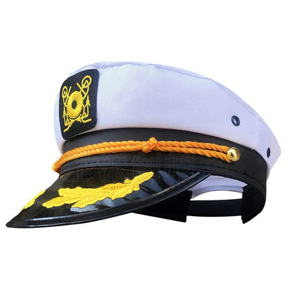 AMERTEER 2 Pieces Adult Yacht Boat Ship Captain Hat, Yacht Sailor Hat Clothing Admiral, Adjustable Hat Clothing Accessories