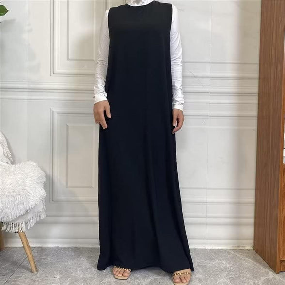 Modest Beauty Women's Muslim Hijab Abaya Open Front Cardigan Maxi Dress Prayer Abayas Two-Piece Without Hijab Cap