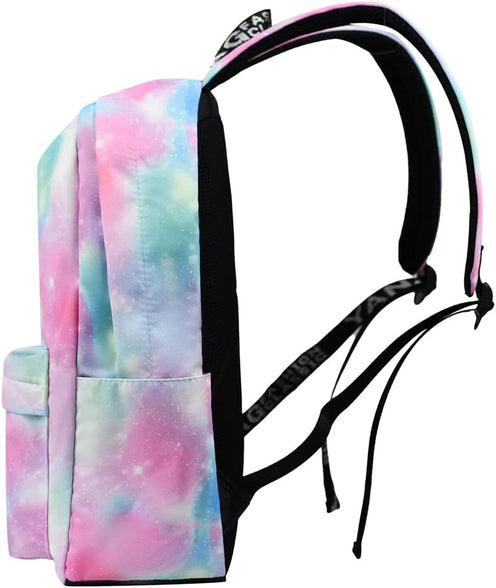 YANAIER Waterproof School Backpack for Girls Teens Cute Print Bookbag Laptop Backpack Women Travel Casual Daypack