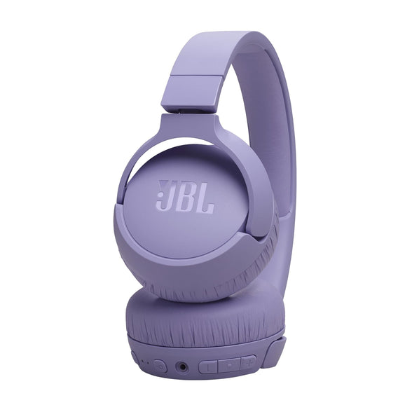 JBL Tune 670NC Adaptive Noise Cancelling Wireless On-Ear Headphones, Pure Bass, Smart Ambient, Bluetooth 5.3 + LE Audio, Hands-Free Call, 70H Battery, Multi-Point Connection - Purple, JBLT670NCPUR