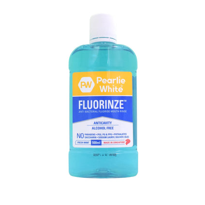 Pearlie White Fluorinze Mouthwash, Mint, 500 ml