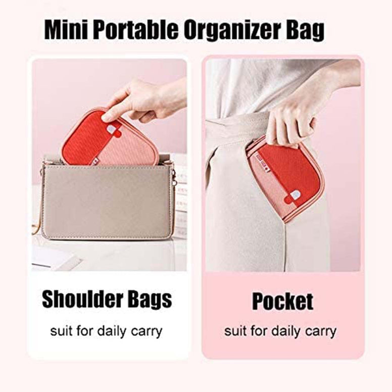 Empty First Aid Bags Travel Medical Supplies Cosmetic Organizer Insulated Medicine Bag Convenient Safety Kit Suit for Family Outdoors Hiking Camping Car Office Workplace, Pink(Mom Son Bag)