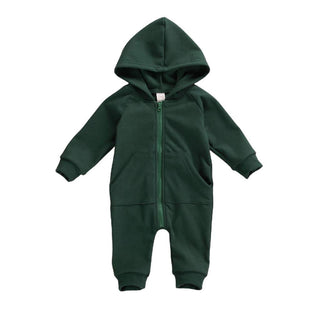 FYBITBO Infant Baby Boys Girls Clothing Zipper Hooded Jumpsuit Romper Long Sleeve Onesie Outfit Fall Winter Warm Clothes (0-3 Months)