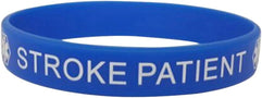 Blue Silicone Rubber Medical Awareness Alert Bracelet