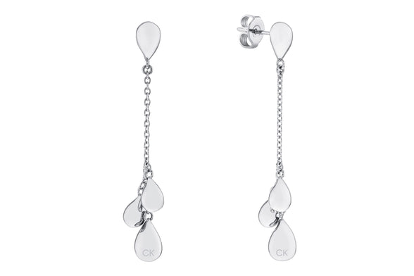 CALVIN KLEIN SCULPTURED DROPS, WOMEN's DANGLING EARRINGS - 35000068 One Size