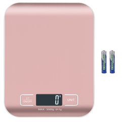 MarFul Digital Shipping Scale,Kitchen Scale, Stainless Steel Panel, Accurate 5kg/1g Portable Postal Scale for Packages, Small Business,Kitchen, Food, Handmade, Liquids, and Boutique (Rose Gold)