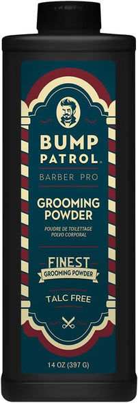 Bump Patrol Barber Pro Grooming Powder - Talc Free Hair and Body Powder for Men - Protects Against Sweat, Odor, and Chafing from Head to Toe for All Skin Types