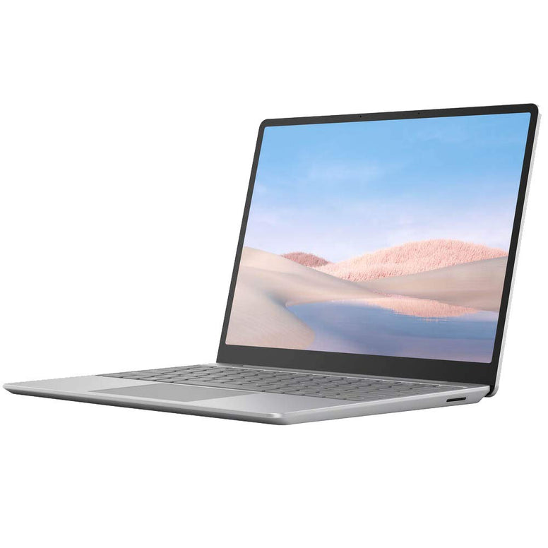 Microsoft Surface laptop Go 12.4” – 10th Gen Intel Quad Core i5-1035G1, 8GB Ram, 128GB SSD, Intel UHD Graphics, Windows 10 Pro, English Keyboard, Platinum.