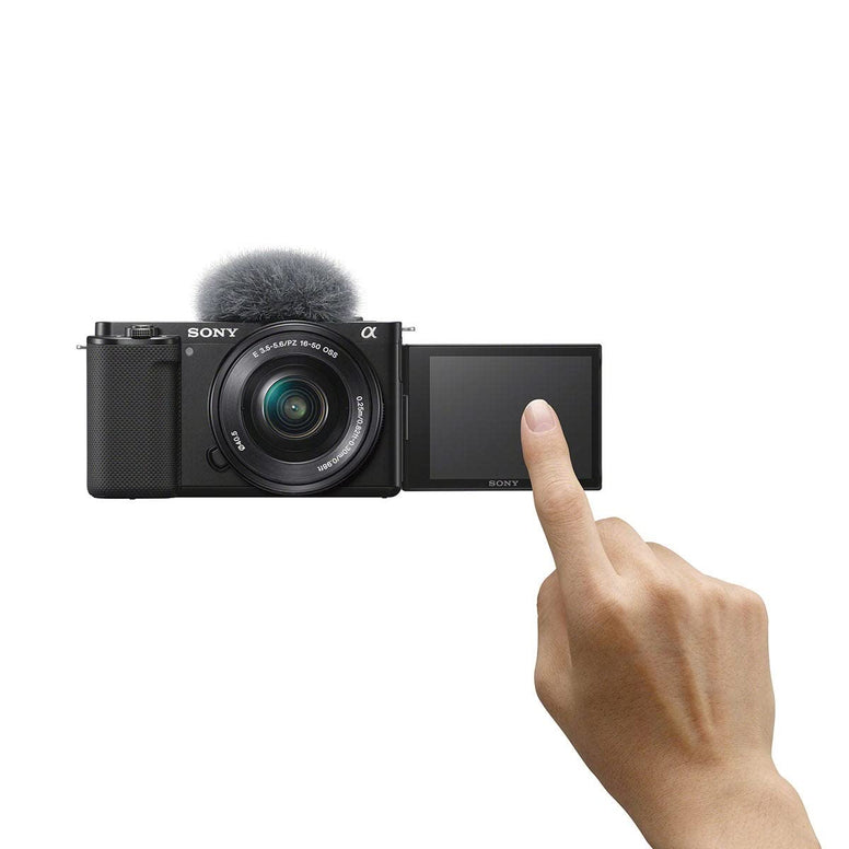 Sony Alpha ZV-E10L Interchangeable Lens Vlog Digital Camera, Large APS-C type 24.2-Megapixel Exmor CMOS Sensor With 16-50 mm Lens, 24.2MP, Black