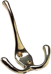 Merriway® BH00830 Triple Hat and Coat Hook - Brass Plated