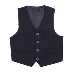 Angelmemory Boy's Formal Tuxedo Dress Vest Wedding Party Waistcoat Gentleman Christenings Formal Suits2-3 y