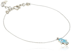 Alwan Medium Size Hamsa Anklet with an Evil Eye for Women - EE3655HSTM