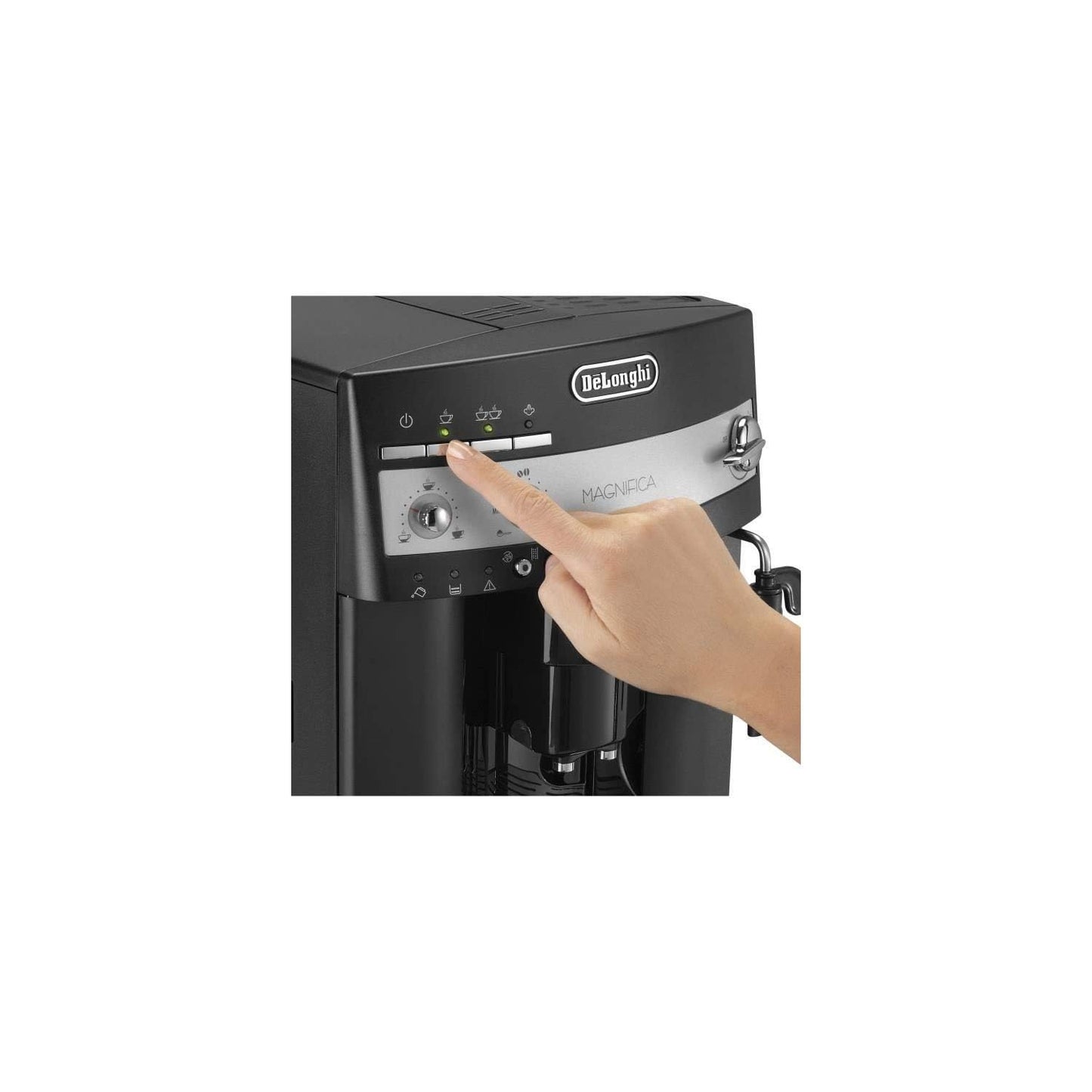 De'Longhi Fully Automatic Bean To Cup Coffee Machine With Built In Grinder, One Touch Espresso Maker, Italian Design, Best For Home & Office, Magnifica, Black, Esam3000.B