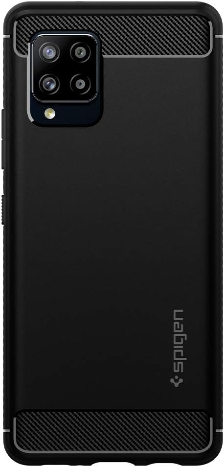 Spigen Rugged Armor designed for Samsung Galaxy A42 5G case cover - Matte Black