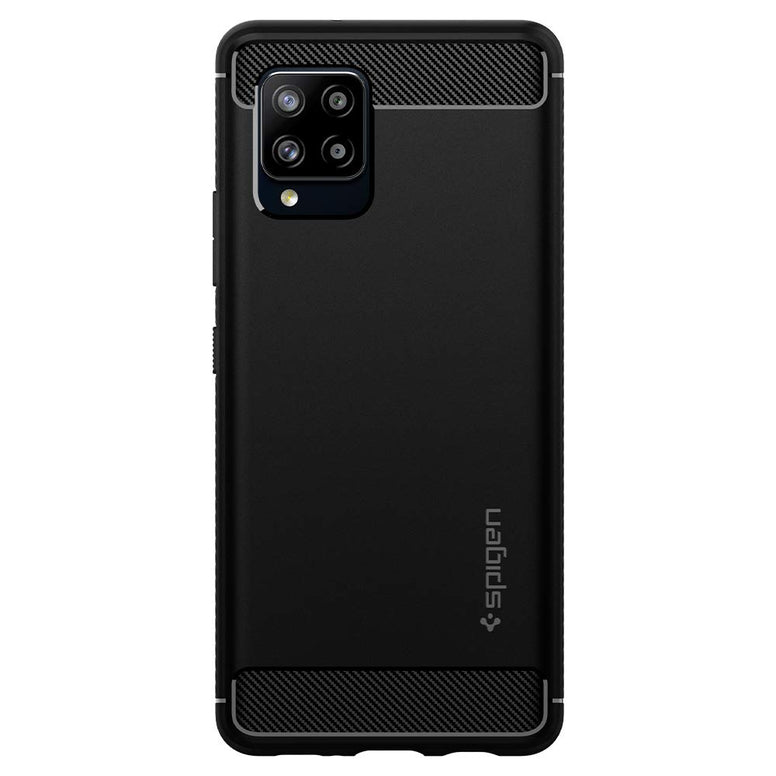 Spigen Rugged Armor designed for Samsung Galaxy A42 5G case cover - Matte Black