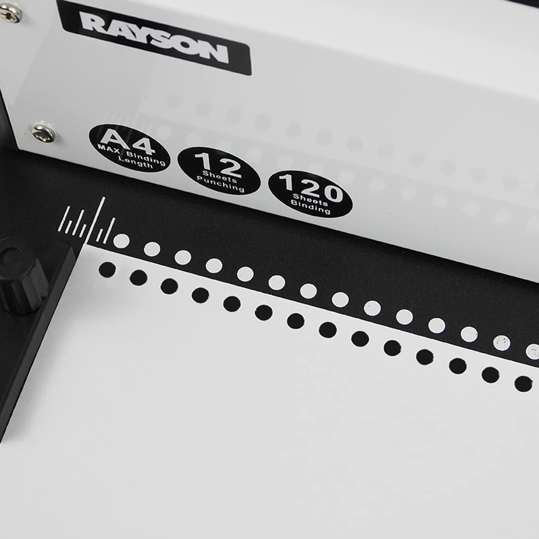 Rayson TD-1200R Wire Binding Machine,12 Sheets Punching Capacity and Wire Binding Up 120 sheets, 34 Round Hole, 3:1 Pitch Wire & Click Binder with Sturdy Metal Construction