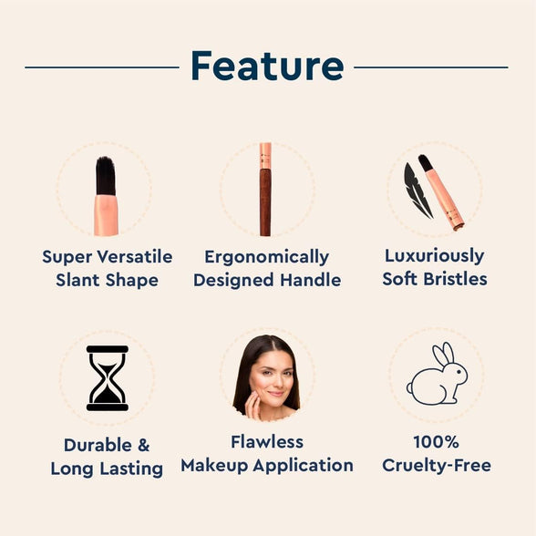 GUBB Lip Makeup Brush For Lipstick Blending Professional Wooden Makeup Brush Single