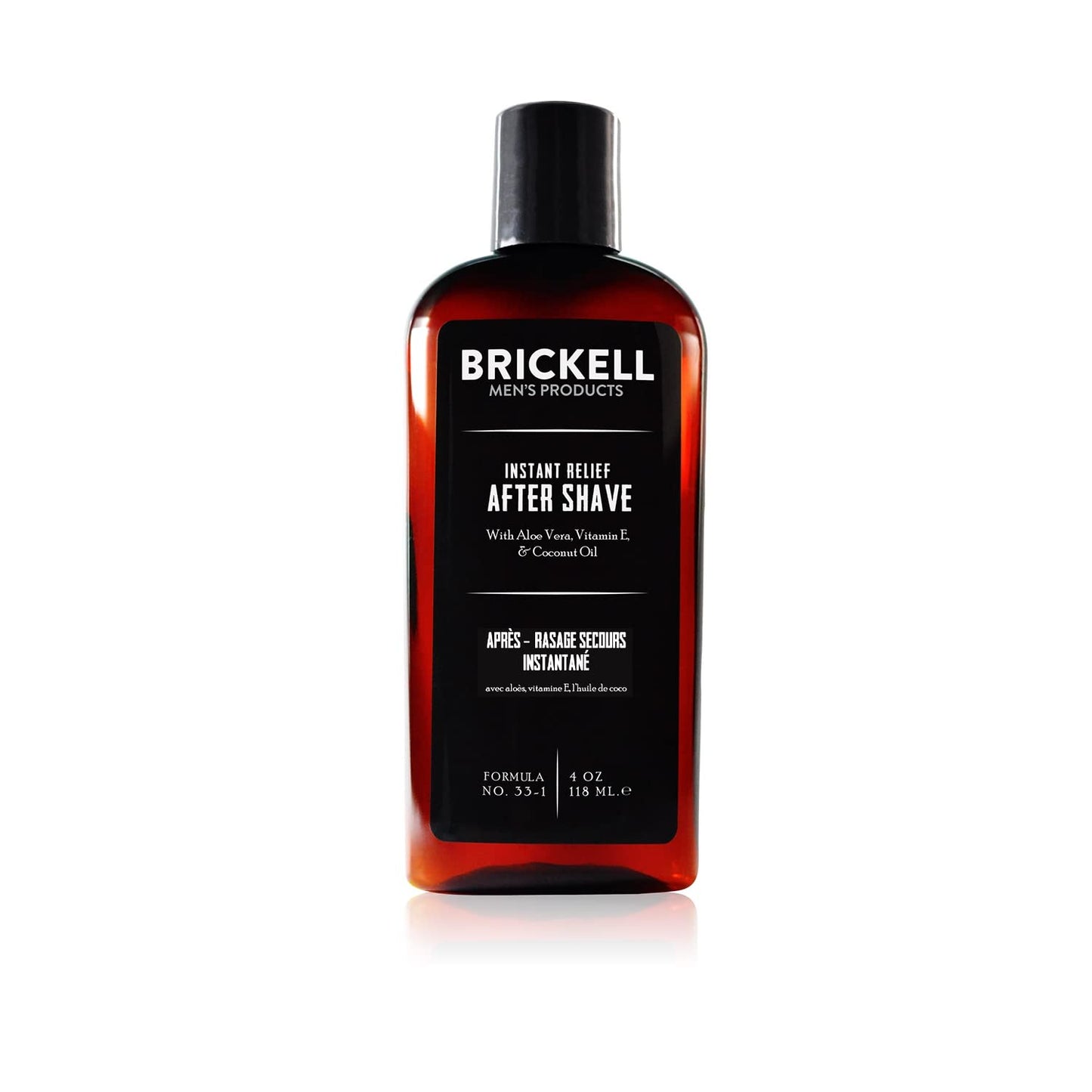 Brickell Men's Instant Relief Aftershave for Men, Natural and Organic Soothing After Shave Balm to Prevent Razor Burn , 4 Ounce, Scented (Scented, 4 Ounce)