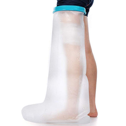 ZIQING Waterproof Cast Covers for Shower Leg Full Protector Cover Soft Durable PVC Leg Cast Cover for Shower/Bath/Swim (Adult Full Leg 41'')