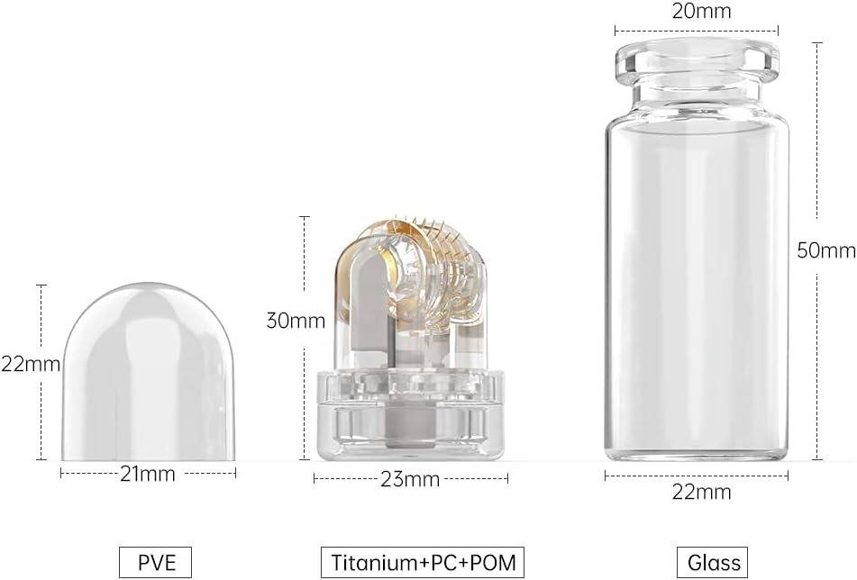 HICITI Derma Stamp Mesotherapie Microniddle Roller for Face Body Beard Derma Roller Titanium For Hair Growth Mesoroller dermaroller For Face Machine Skin Care mesoscooter for face mts (BOTTLE)