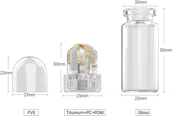 HICITI Derma Stamp Mesotherapie Microniddle Roller for Face Body Beard Derma Roller Titanium For Hair Growth Mesoroller dermaroller For Face Machine Skin Care mesoscooter for face mts (BOTTLE)