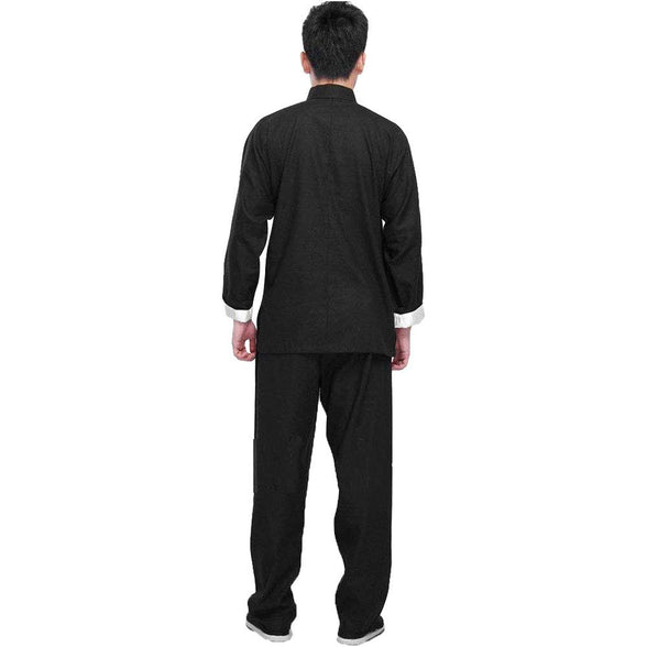 ZooBoo Kung Fu Uniform Clothing - Chinese Traditional Martial Arts Wing Chun Tai Chi Training Cloths (Large)