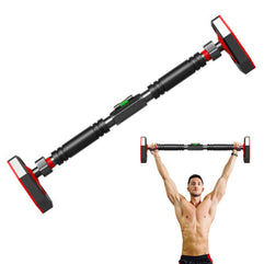 BixBite Pull Up Bar Doorway Exercise for Strength Training with Adjustable Width, No Screws, Safe Locking Mechanism, Max Load 450 lbs, Home Gym Exercise Fitness (65cm small length, 110cm full length).