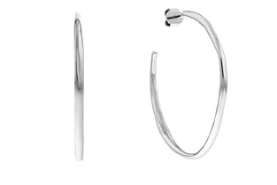 CALVIN KLEIN MOLTEN PEBBLE, WOMEN's HOOP EARRINGS