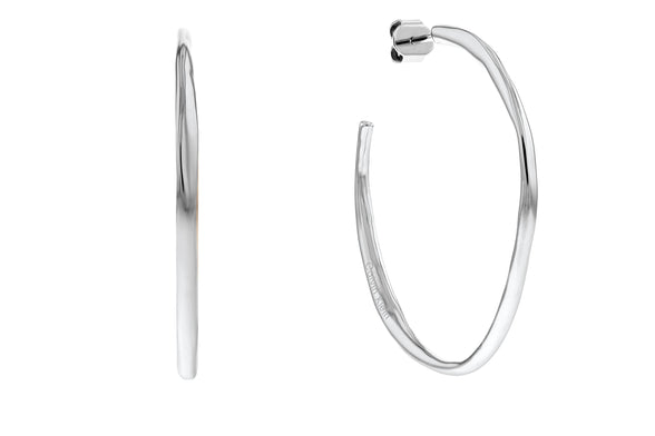 CALVIN KLEIN MOLTEN PEBBLE, WOMEN's HOOP EARRINGS