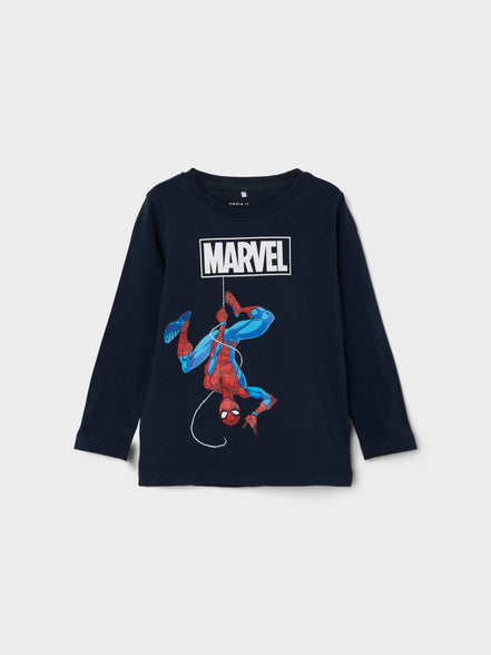 name it Boy's Nazir Spiderman Long-Sleeves Top