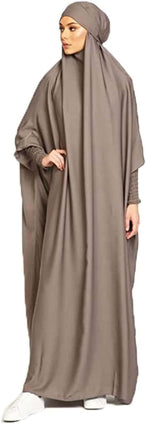 Women's Muslim One Piece Prayer Dress for Women Abaya Dress Islamic Middle East Dubai Turkey Maxi Abaya Kaftan with Hijab Dress in Full Length