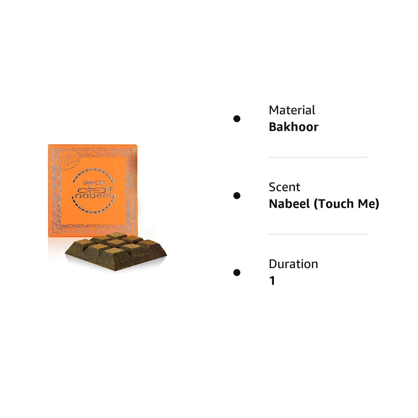 Nabeel Perfumes Bakhoor Nabeel Incense, 40 G, 4Inp040102